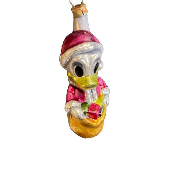 Vintage Larry Fraga Donald Duck Santa Christmas Tree Ornament Poland3 1/2"